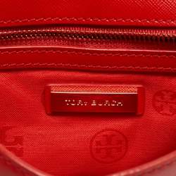 مملوكة مسبقًا حقيبة كتف توري برش كيرا غطاء مغلف جلدية حمراء