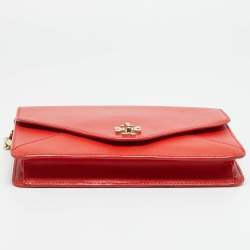 مملوكة مسبقًا حقيبة كتف توري برش كيرا غطاء مغلف جلدية حمراء