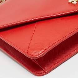 مملوكة مسبقًا حقيبة كتف توري برش كيرا غطاء مغلف جلدية حمراء