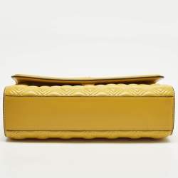 مملوكة مسبقًا حقيبة كتف توري برش كونفيرتبل جلد أصفر  فيلمينغ