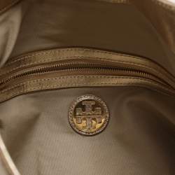 Pre Owned Tory Burch Gold Leather Hobo