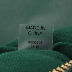 Pre Owned Tory Burch Kira Green Chevron Leather Shoulder Bag