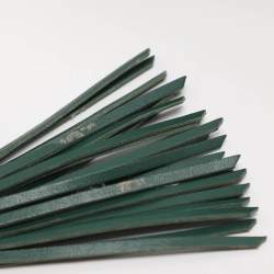 Pre Owned Tory Burch Kira Green Chevron Leather Shoulder Bag