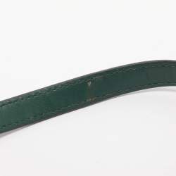 Pre Owned Tory Burch Kira Green Chevron Leather Shoulder Bag