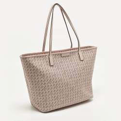 مملوكة مسبقًا حقيبة يد توتس توري برش إيفر ريدي قماش مطلي بطبعات وردي فاتح