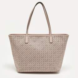 مملوكة مسبقًا حقيبة يد توتس توري برش إيفر ريدي قماش مطلي بطبعات وردي فاتح