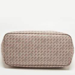 مملوكة مسبقًا حقيبة يد توتس توري برش إيفر ريدي قماش مطلي بطبعات وردي فاتح