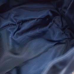 Pre Owned Tory Burch Virginia Navy Blue Nylon Bucket Bag