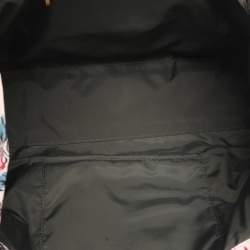 Pre Owned Tory Burch Ella Onesize Green/Multicolor Lyonnaise Floral Print Leather and Nylon Shopper Tote