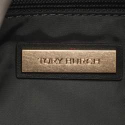 Pre Owned Tory Burch Ella Onesize Green/Multicolor Lyonnaise Floral Print Leather and Nylon Shopper Tote