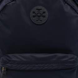 Pre Owned Tory Burch Ella Navy Blue Nylon Backpack
