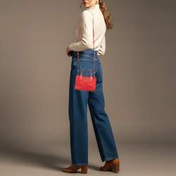 مملوكة مسبقًا حقيبة يد توتس توري برش إيلا نايلون أحمر صغيرة