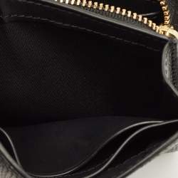 Pre Owned محفظة توري بورش كيرا قلاب جلد أسود صغيرة الحجم