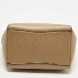 Pre Owned Tory Burch McGraw Small Tan Leather Bucket Bag