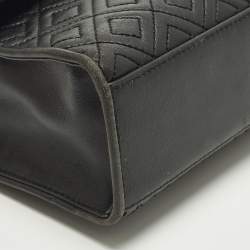 مملوكة مسبقًا حقيبة كتف توري برش جلد سوداء متوسطة فليمنغ