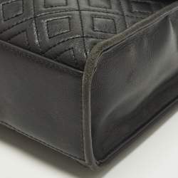 مملوكة مسبقًا حقيبة كتف توري برش جلد سوداء متوسطة فليمنغ