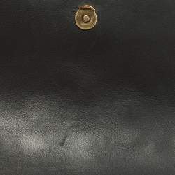 Pre Owned Tory Burch Fleming Black Leather Top Handle Bag