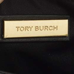 Pre Owned Tory Burch Fleming Black Leather Top Handle Bag