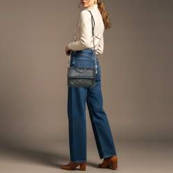 Pre Owned Tory Burch Fleming Black Leather Top Handle Bag