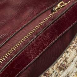 مملوكة مسبقًا حقيبة كتف توري برش فليمينغ صغيرة جلد مبطن أخضر