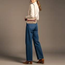 مملوكة مسبقًا حقيبة كتف توري برش فليمينغ صغيرة جلد مبطن أخضر