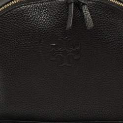 Pre Owned Tory Burch Thea Black Leather Backpack