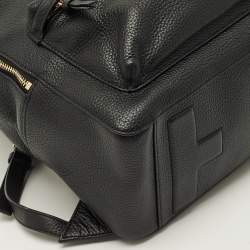 Pre Owned Tory Burch Thea Black Leather Backpack