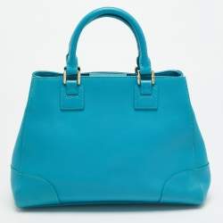 مملوكة مسبقًا حقيبة يد تورتش بورش روبينسون جلد أزرق فاتح سناب توتس