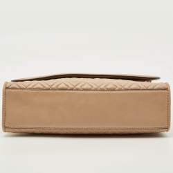 Pre Owned حقيبة كتف توري برش جلد سوداء متوسطة فليمنغ