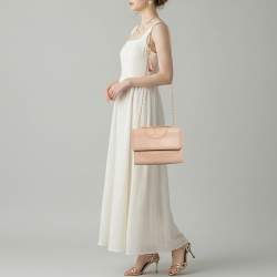 Pre Owned حقيبة كتف توري برش جلد سوداء متوسطة فليمنغ