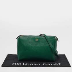 مملوكة مسبقًا حقيبة كروس توري برش جلد أخضر بسحاب ميرسر