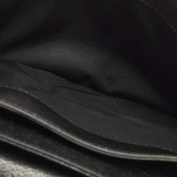 Pre Owned Tory Burch Fleming Black Leather Distressed Flap Shoulder Bag