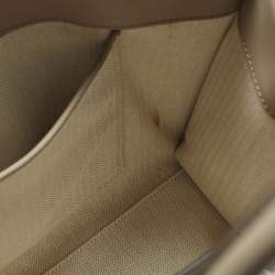 Pre Owned حقيبة يد توري برش إليا صغيرة جلد بيج بشعار