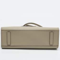 Pre Owned حقيبة يد توري برش إليا صغيرة جلد بيج بشعار