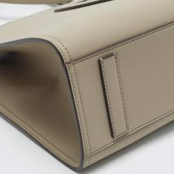 Pre Owned حقيبة يد توري برش إليا صغيرة جلد بيج بشعار