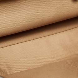 Pre Owned Tory Burch Fleming Beige Quilted Leather Shoulder Bag