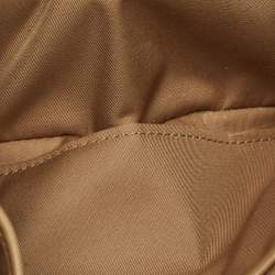 Pre Owned Tory Burch Fleming Beige Quilted Leather Shoulder Bag