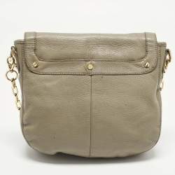 Pre Owned حقيبة كتف قلاب توري برش أماندا جلد بيج