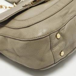 Pre Owned حقيبة كتف قلاب توري برش أماندا جلد بيج