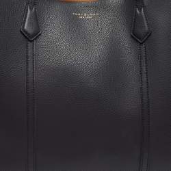 مملوكة مسبقًا Tory Burch Triple Compartment Perry Large Black Leather Tote