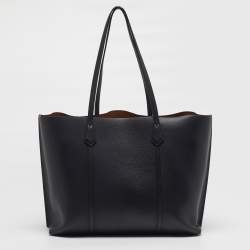 مملوكة مسبقًا Tory Burch Triple Compartment Perry Large Black Leather Tote