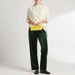 مملوكة مسبقًا Tory Burch  Diana Yellow Saffiano Leather Flap Clutch