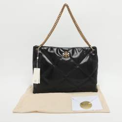 Pre Owned حقيبة كتف توري برش كيرا محول جلد كحلي ماسي مبطن