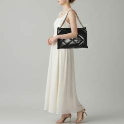 Pre Owned حقيبة كتف توري برش كيرا محول جلد كحلي ماسي مبطن