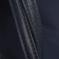 مملوكة مسبقًا حقيبة يد توري برش إيلا كبيرة جلد ونيلون زرقاء داكنة