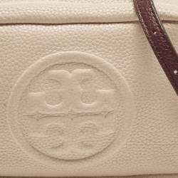 Pre Owned Tory Burch Perry Bombe Mini Pink Leather Crossbody Bag