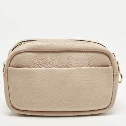 Pre Owned Tory Burch Perry Bombe Mini Pink Leather Crossbody Bag