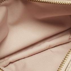 Pre Owned Tory Burch Perry Bombe Mini Pink Leather Crossbody Bag