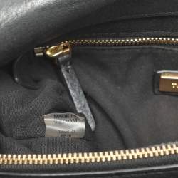 Pre Owned حقيبة كتف توري برش تشيلسي جلد أسود