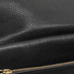 Pre Owned حقيبة كتف توري برش تشيلسي جلد أسود